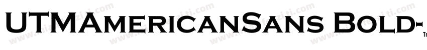 UTMAmericanSans Bold字体转换